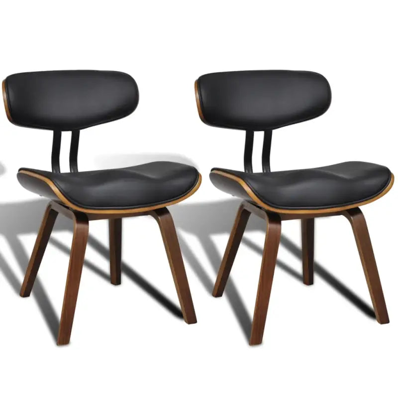 Set van 2 eetkamerstoelen met gebogen hout voor elke ruimte levering bevat - Eetkamerstoelen