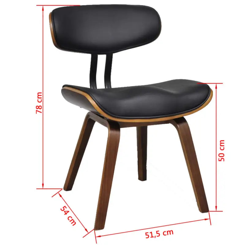 Set van 2 eetkamerstoelen met gebogen hout voor elke ruimte levering bevat - Eetkamerstoelen