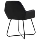 Set van 2 eetkamerstoelen met gepoedercoat stalen poten en fluweel - Eetkamerstoelen