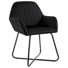 Set van 2 eetkamerstoelen met gepoedercoat stalen poten en fluweel - Eetkamerstoelen