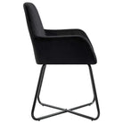 Set van 2 eetkamerstoelen met gepoedercoat stalen poten en fluweel - Eetkamerstoelen