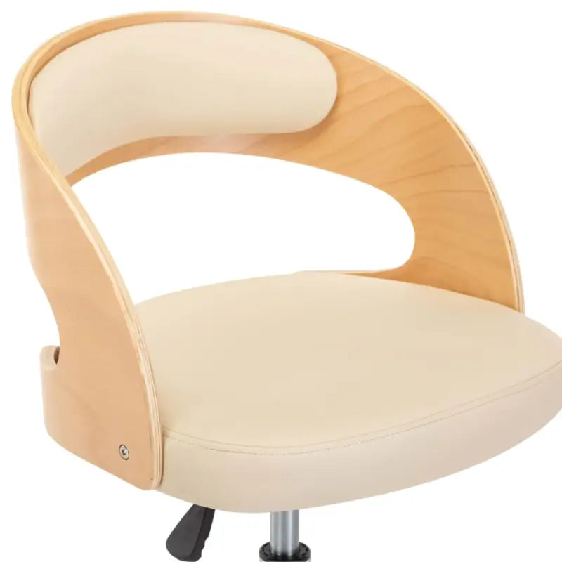 Set van 2 eetkamerstoelen met kunststof wieltjes en kunstleer bekleding - Eetkamerstoelen