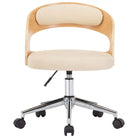 Set van 2 eetkamerstoelen met kunststof wieltjes en kunstleer bekleding - Eetkamerstoelen