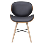 Set van 2 eetkamerstoelen met walnotenhouten frame en beukenhouten poten - Eetkamerstoelen
