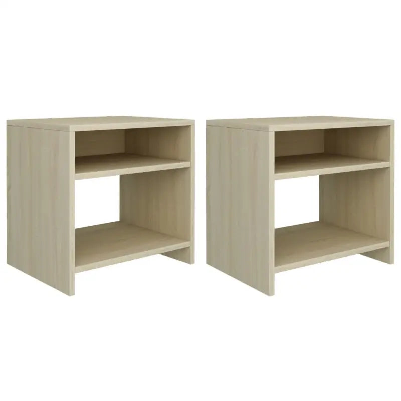 Set van 2 nachtkastjes van bewerkt hout met open vak en levering bevat - Sonoma eiken / 2 - Nachtkastjes