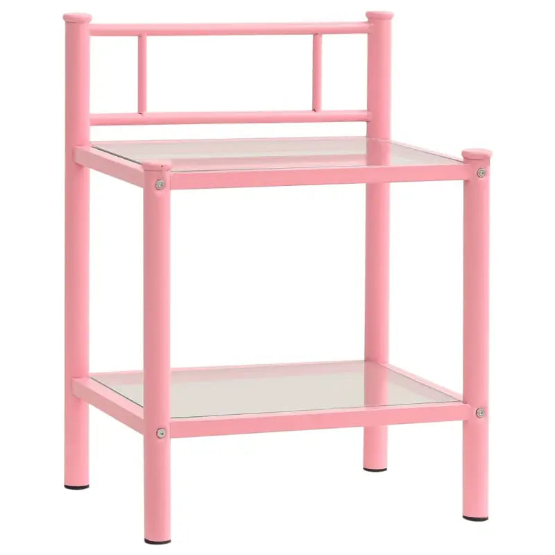 Set van 2 nachtkastjes met metalen frame voor een stijlvolle uitstraling - Nachtkastjes