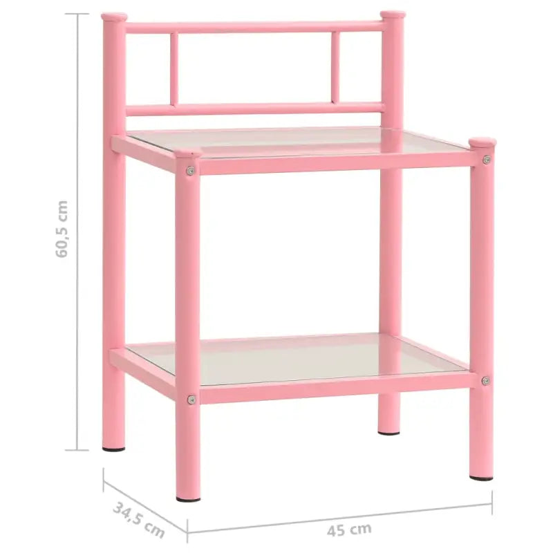 Set van 2 nachtkastjes met metalen frame voor een stijlvolle uitstraling - Nachtkastjes