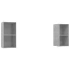 Set van 2 tv-meubels met opbergruimte en flexibele montageopties - Tv-meubels