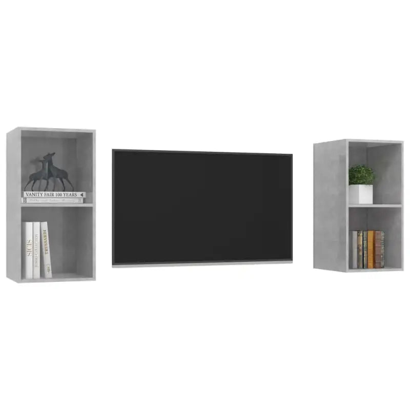 Set van 2 tv-meubels met opbergruimte en flexibele montageopties - Tv-meubels