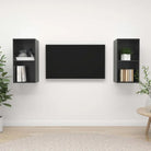 Set van 2 tv-meubels met opbergruimte en flexibele montageopties - Hoogglans grijs / 2 - Tv-meubels