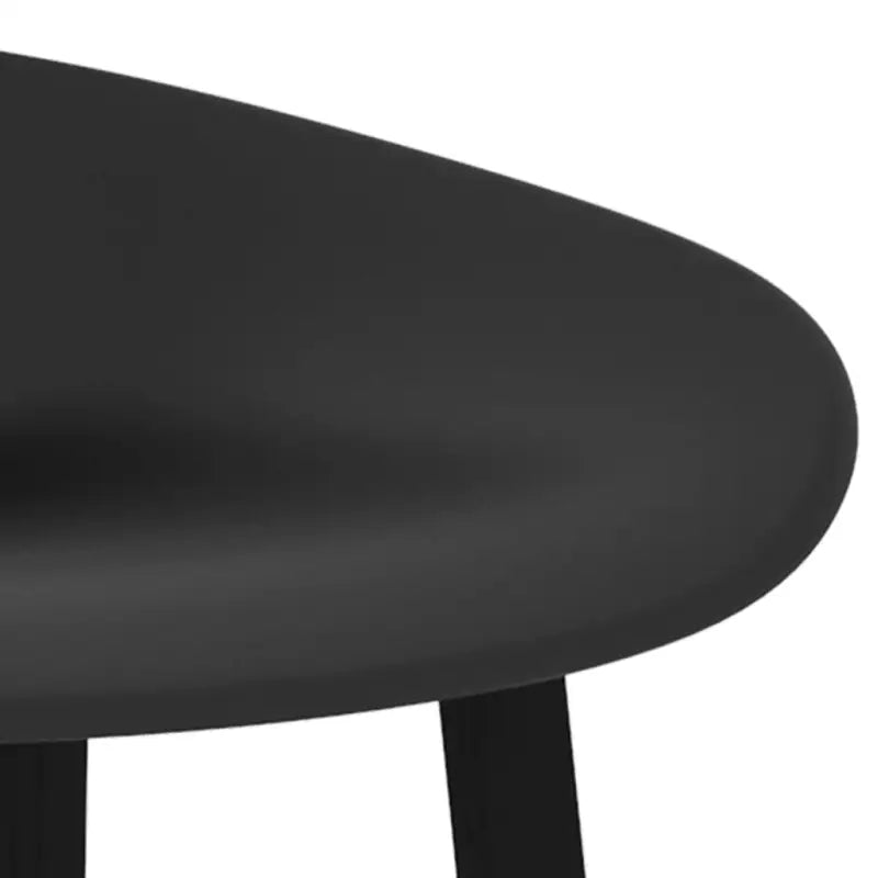 Set van 4 barkrukken met lage rugleuning voor in de keuken - Zwart / 4 - Barkrukken