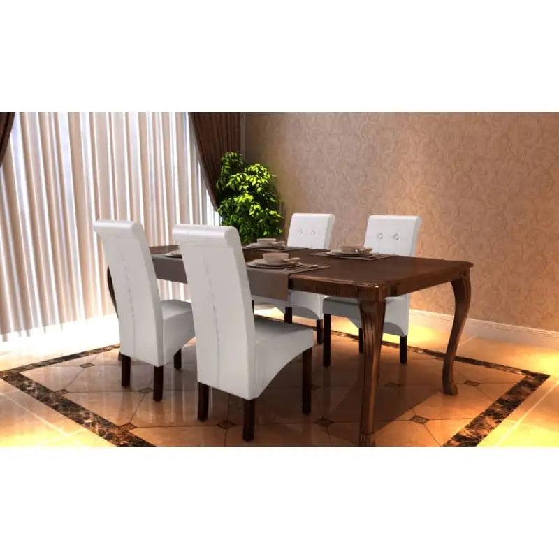 Set van 4 comfortabele antieke eetkamerstoelen - Eetkamerstoelen