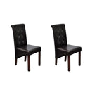 Set van 4 comfortabele antieke eetkamerstoelen - Bruin / 2 - Eetkamerstoelen
