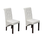 Set van 4 comfortabele antieke eetkamerstoelen - Wit / 2 - Eetkamerstoelen