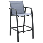 Set van 4 tuinbarstoelen met stevig stalen frame - Tuinstoelen
