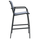 Set van 4 tuinbarstoelen met stevig stalen frame - Tuinstoelen