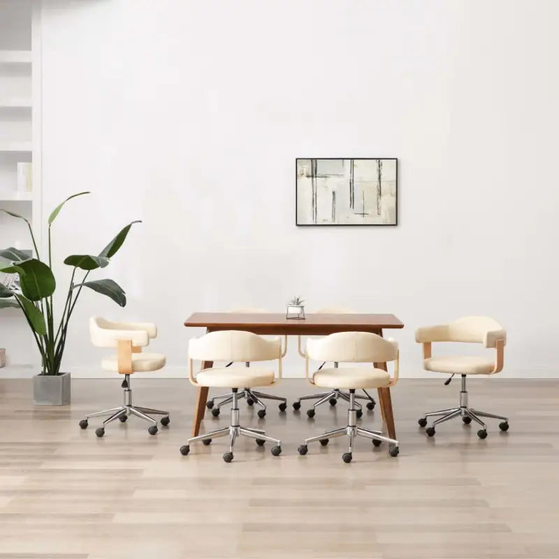 Set van 6 hoogte verstelbare draaibare eetkamerstoelen - Eetkamerstoelen
