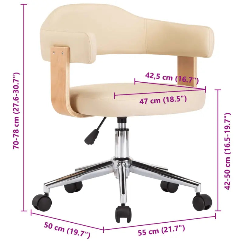 Set van 6 hoogte verstelbare draaibare eetkamerstoelen - Eetkamerstoelen