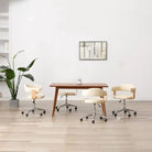 Set van 6 hoogte verstelbare draaibare eetkamerstoelen - Crème / 4 - Eetkamerstoelen