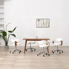 Set van 6 hoogte verstelbare draaibare eetkamerstoelen - Wit / 4 - Eetkamerstoelen