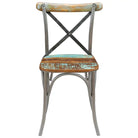 Set van twee antieke eetkamerstoelen van massief gerecycled hout - Eetkamerstoelen