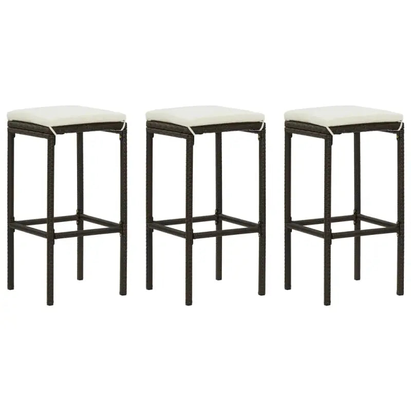 Set van twee stevige barkrukken met uniek design - Bruin / 3 - Barkrukken