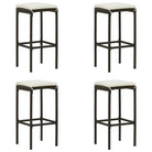 Set van twee stevige barkrukken met uniek design - Bruin / 4 - Barkrukken