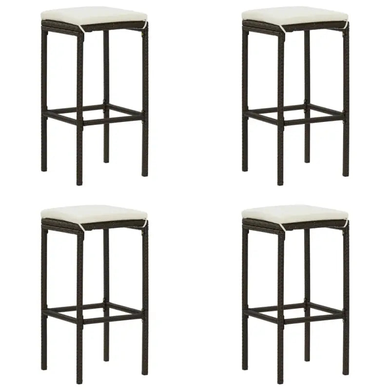 Set van twee stevige barkrukken met uniek design - Bruin / 4 - Barkrukken