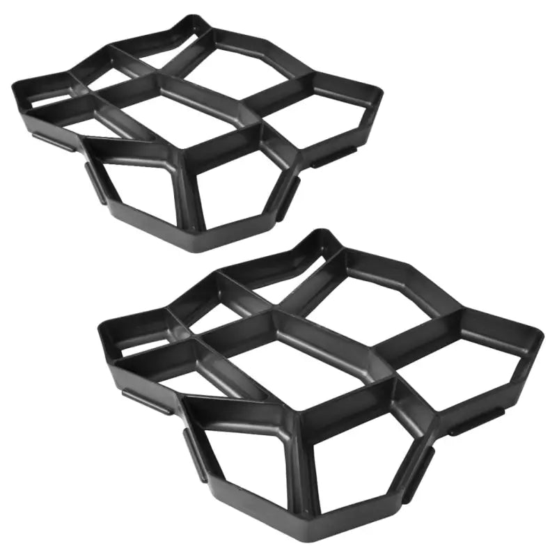 Set van twee tuinpadmallen voor zelf maken van decoratieve paden - 42 x 42 x 4 cm / 1 - Lijstwerk