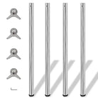 Set van vier kwalitatief hoogwaardige tafelpoten voor meubelvervanging - Chroom / 1100 mm / 4 - Tafelpoten