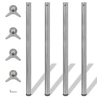 Set van vier kwalitatief hoogwaardige tafelpoten voor meubelvervanging - Geborsteld nikkel / 1100 mm / 4 - Tafelpoten