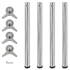Set van vier kwalitatief hoogwaardige tafelpoten voor meubelvervanging - Chroom / 710 mm / 4 - Tafelpoten