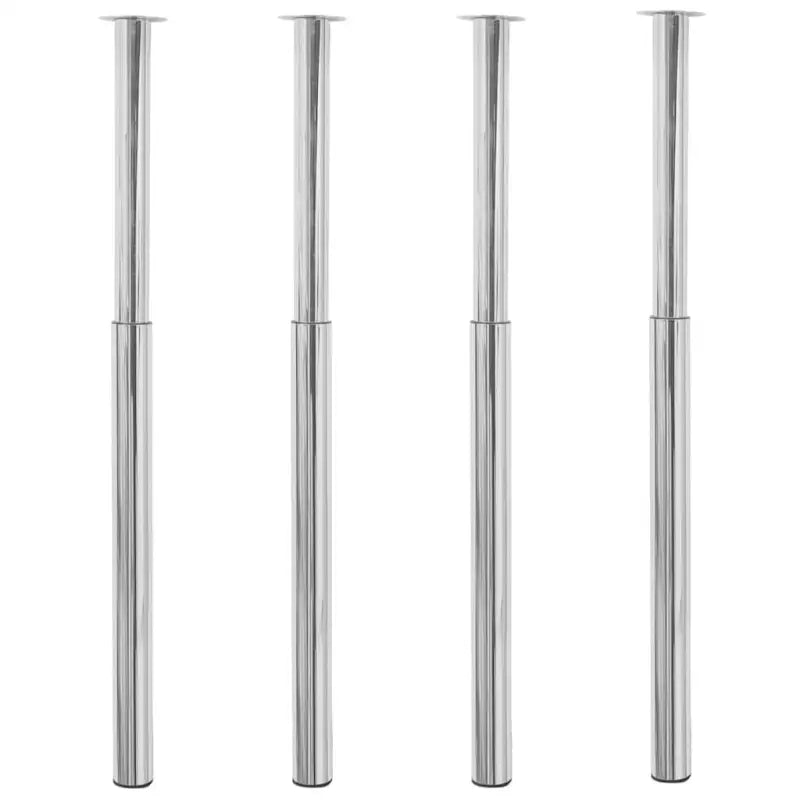 Set van vier telescopische tafelpoten voor vervanging en aanpassing - Chroom / 4 - Tafelpoten
