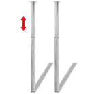 Set van vier telescopische tafelpoten voor vervanging en aanpassing - Chroom / 2 - Tafelpoten