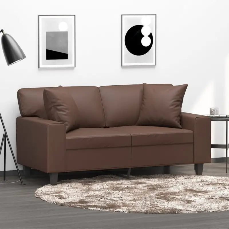 Sierkussens van duurzaam kunstleer voor stijl en comfort - Bruin / 1 - Sierkussens