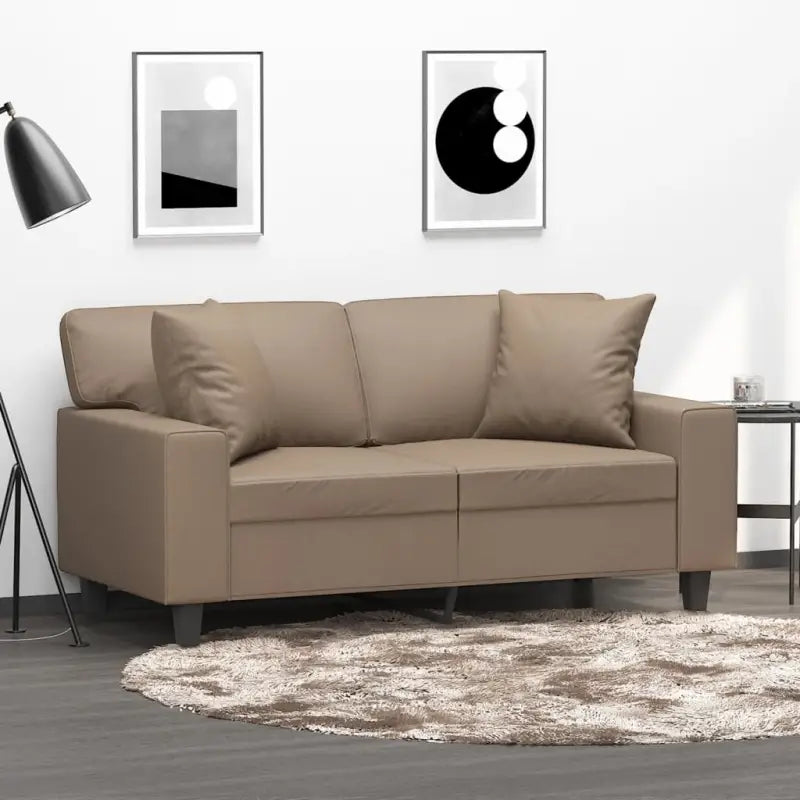 Sierkussens van duurzaam kunstleer voor stijl en comfort - Cappuccino / 1 - Sierkussens