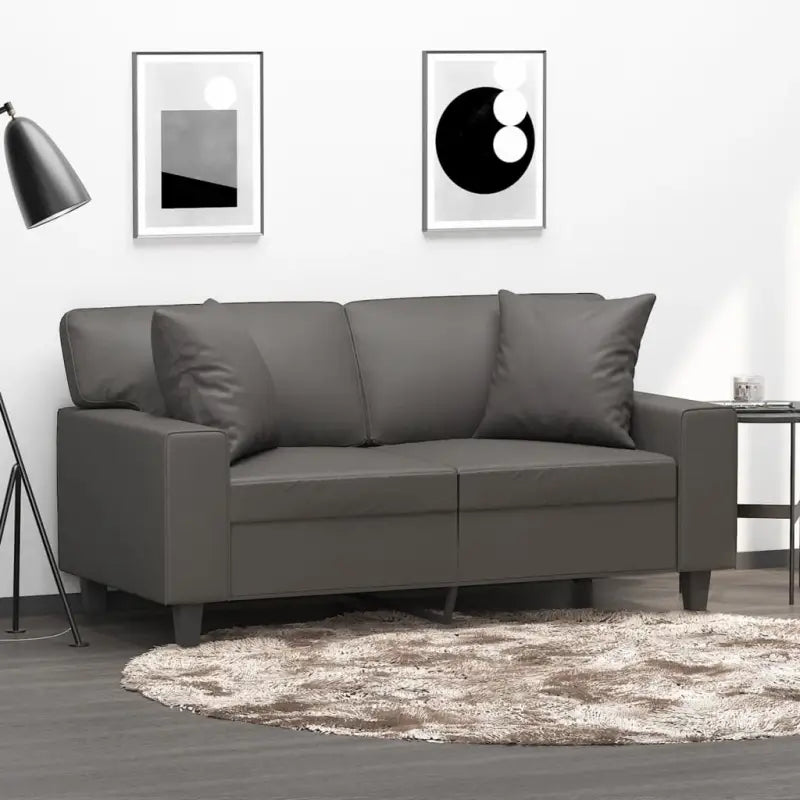 Sierkussens van duurzaam kunstleer voor stijl en comfort - Grijs / 1 - Sierkussens
