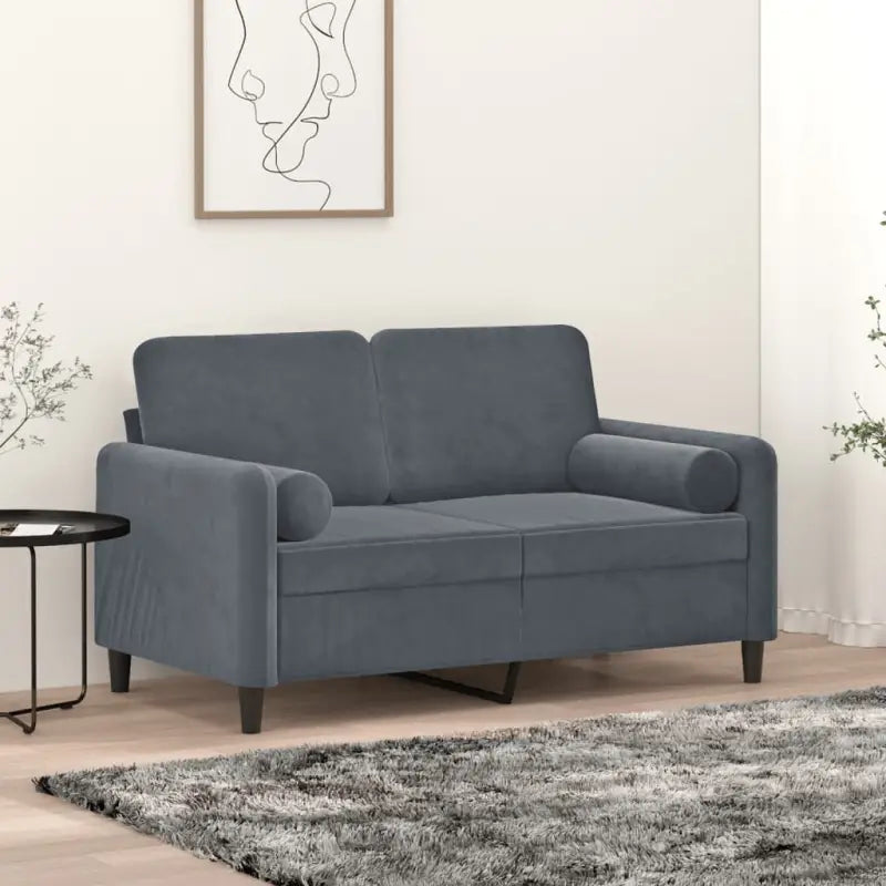 Sierkussens van fluweel voor een comfortabele en stijlvolle inrichting - Donkergrijs / 1 - Sierkussens