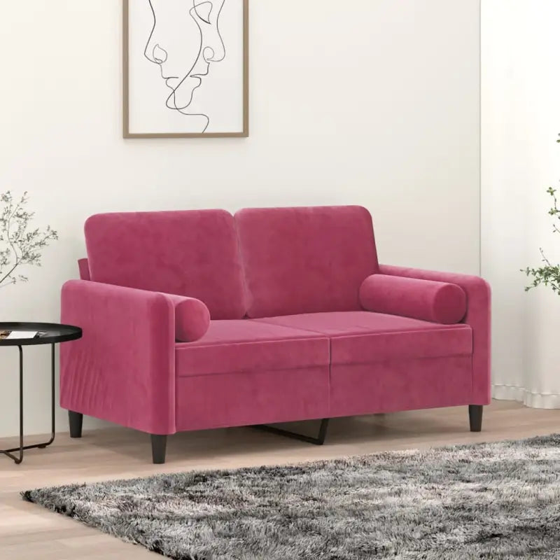 Sierkussens van fluweel voor een comfortabele en stijlvolle inrichting - Wijnrood / 1 - Sierkussens