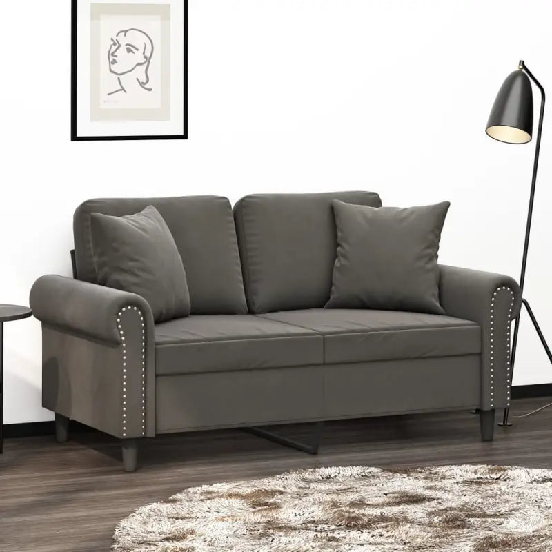 Sierkussens van fluweel voor stijlvolle en comfortabele inrichting - Donkergrijs / 1 - Sierkussens