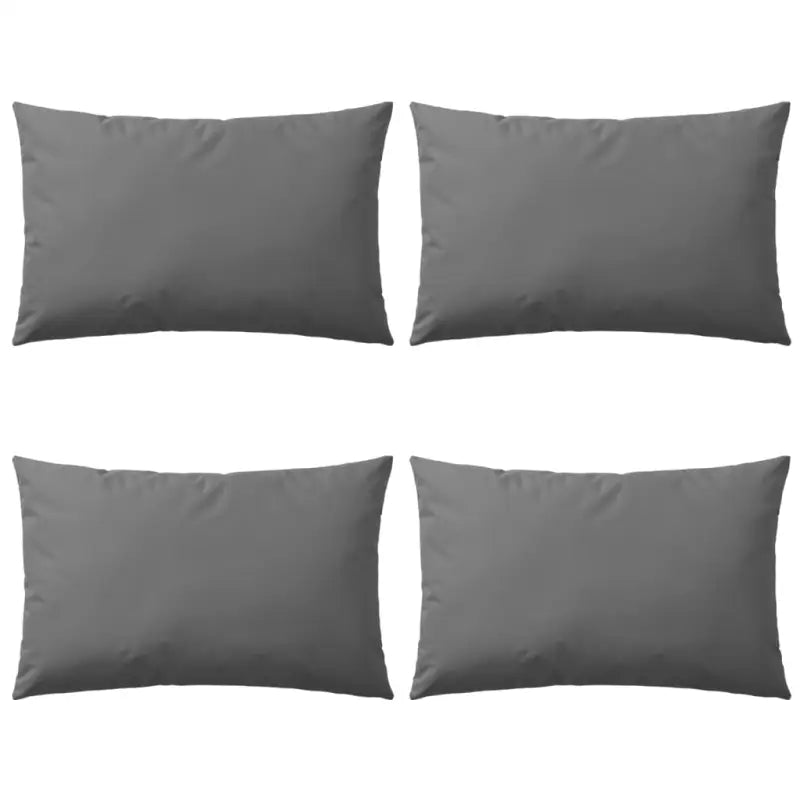 Sierkussens voor buiten met levering bevat UV en waterbestendige stof - Grijs / 60 x 40 cm / 4 - Sierkussens