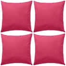 Sierkussens voor buiten met levering bevat UV en waterbestendige stof - Roze / 45 x 45 cm / 4 - Sierkussens