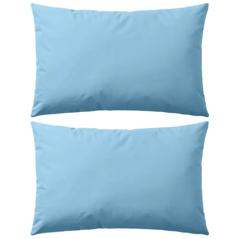 Sierkussens voor buiten met levering bevat UV en waterbestendige stof - lichtblauw / 60 x 40 cm / 2 - Sierkussens