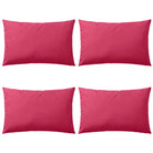 Sierkussens voor buiten met levering bevat UV en waterbestendige stof - Roze / 60 x 40 cm / 4 - Sierkussens