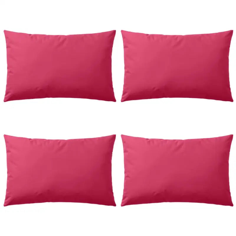 Sierkussens voor buiten met levering bevat UV en waterbestendige stof - Roze / 60 x 40 cm / 4 - Sierkussens