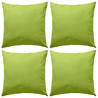 Sierkussens voor buiten met levering bevat UV en waterbestendige stof - Appelgroen / 45 x 45 cm / 4 - Sierkussens