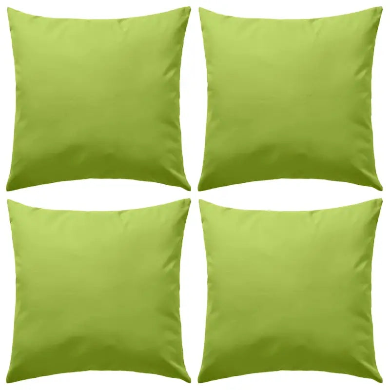 Sierkussens voor buiten met levering bevat UV en waterbestendige stof - Appelgroen / 45 x 45 cm / 4 - Sierkussens