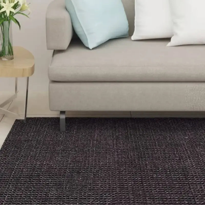 Sisal Vloerkleed met Prachtige Structuur voor Elke Kamer - Zwart / 66 x 350 cm - Vloerkleden