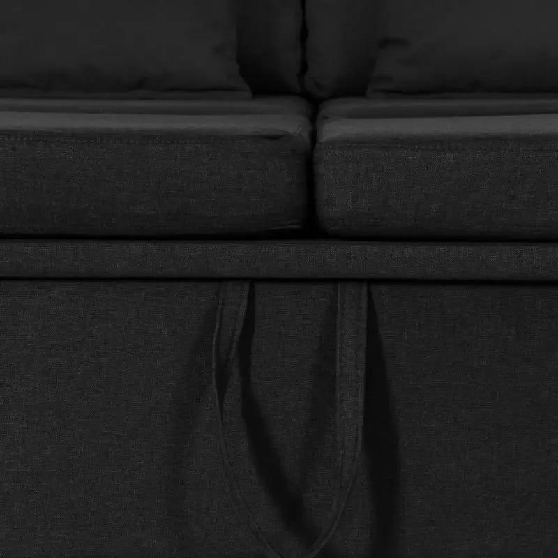Slaapbank met comfortabele afmetingen rugkussen en volledige levering bevat - Zwart - Banken