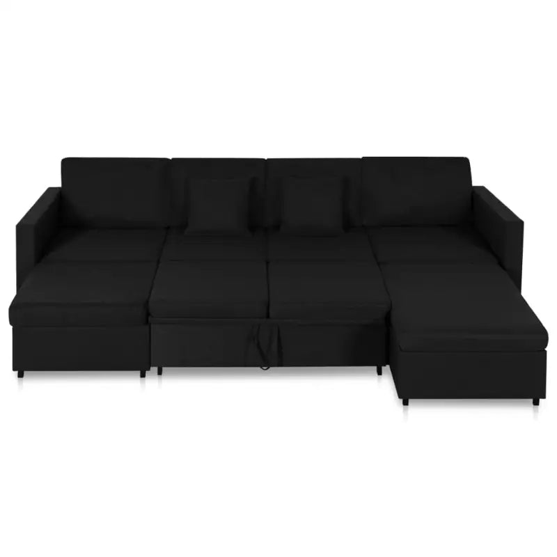 Slaapbank met comfortabele afmetingen rugkussen en volledige levering bevat - Zwart - Banken